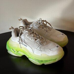 Balenciaga Triple S Clear Sole White / Fluo Yellow Wmns – EU 38 (US 8) – Lightly
